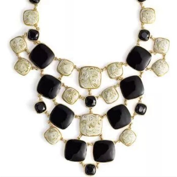 Kate Spade New York Cobblestone Enamel Bib Statement Necklace - Picture 1 of 8